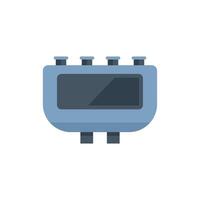Network switch being connected with wires to internet cables vector