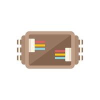 Electrical terminal block connecting wires in flat style vector