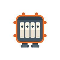 Electrical fuse box protecting electrical circuit from overload vector