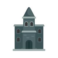 Medieval stone castle is standing tall with a large front door and tower vector