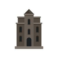 This illustration shows a foreboding castle with a single arched entrance vector