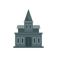 Creepy old haunted mansion with towering spire reaching for the sky vector
