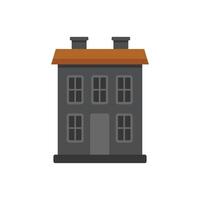Big grey facade building with two chimneys standing vector