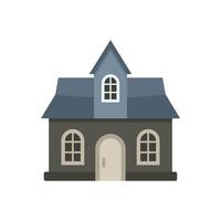Small suburban house with attic illustration featuring dormer window vector