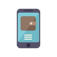 Smartphone showing digital wallet for mobile payment and online shopping vector