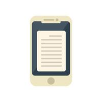 Modern smartphone displaying e book for digital reading experience vector