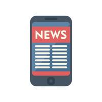 Smartphone displaying news showing digital information vector