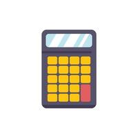 Electronic calculator icon showing calculating concept vector