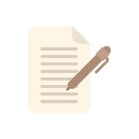 Pen writing on paper taking notes leaving feedback vector