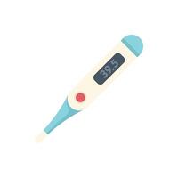 Digital medical thermometer showing high temperature reading vector