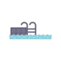 Swimming pool with ladder depicting summertime fun vector
