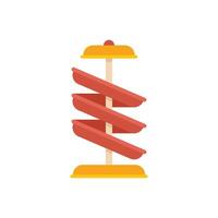 Spiral slide bringing joy and laughter to playground fun vector