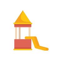 Colorful slide playground structure for children playing in park vector