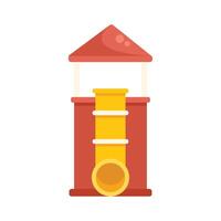 Playground slide tower stimulating children's imagination and promoting physical activity vector