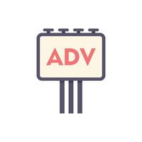 Blank billboard showing adv text for advertisement vector