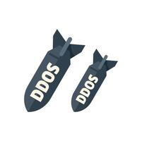 Two bombs falling representing ddos cyber attack vector