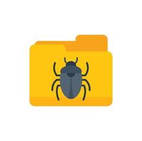 Computer bug infecting important files and folders vector