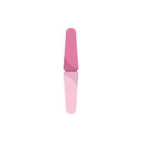 Pink lipstick standing on white background with reflection vector
