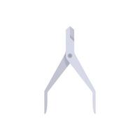 Professional drawing compass tool measuring distances on white background vector
