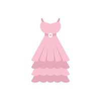 Pink dress with layers flowing down in elegant design vector
