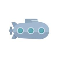 Grey submarine exploring the depths of the ocean vector