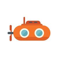 Orange submarine exploring the depths of the ocean vector