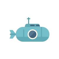 Blue submarine exploring the depths of the ocean vector
