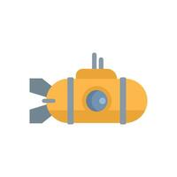 Yellow submarine exploring the ocean depths with big window vector
