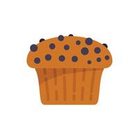 Delicious blueberry muffin decorated with forest fruits vector