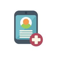 Smartphone showing contact adding screen with plus sign icon vector