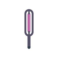 Medical tuning fork showing high frequency vibration sound waves vector