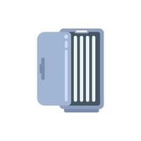 Uv lamp for sterilizing manicuring tools is opening vector