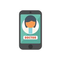 Doctor appointment app showing medical professional on smartphone screen vector