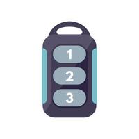 Electronic car key fob with buttons controlling locking system vector