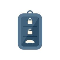 Modern car key fob with lock and unlock buttons vector