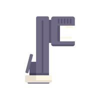Airport security body scanner detecting for weapons icon vector