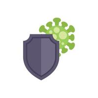 Immune system protecting from virus with antivirus shield vector