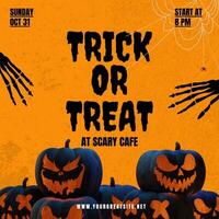 halloween social media invitation for instagram template