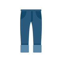 Blue jeans with cuffs folded up on invisible body vector
