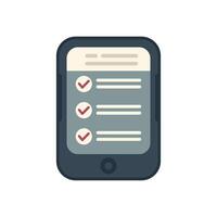 Smartphone showing checklist app for business and productivity vector