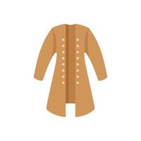 Long coat for cold weather with buttons showing fashion and style vector