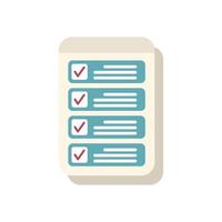 Smartphone showing checklist with checked boxes for task management and productivity vector