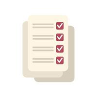 Stack of documents with check marks representing completed tasks vector