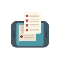 Mobile phone displaying checklist for task management and organization vector