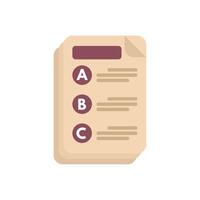Stack of papers with a b c checklist for examination vector