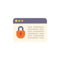 Website security padlock icon showing secure connection vector