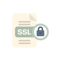 Secure ssl encrypted document for web security and privacy vector