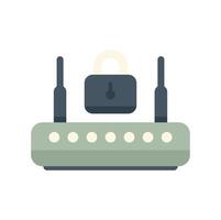 Wifi router providing secure internet connection vector