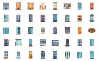 Urban landscape collection featuring buildings representing modern architecture vector
