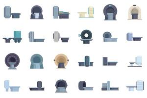 Collection of mri machines scanning for diagnosis vector